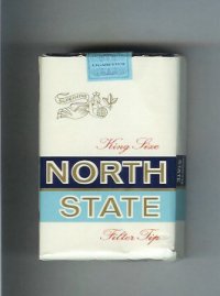 North State Superfine Filter Tip white and light blue and blue cigarettes soft box