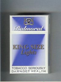 Balmoral Lights cigarettes king size blue