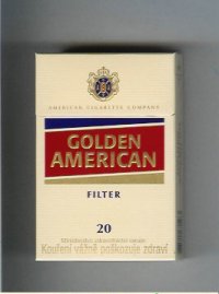 Golden American Filter yellow and red cigarettes hard box