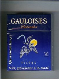 Gauloises Blondes cigarettes Filtre Qui a Encore Fait Ca ' Blue 30s hard box
