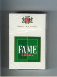 Fame Premium American Blend Menthol Cigarettes hard box