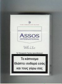 Assos International White cigarettes Fine American Blend