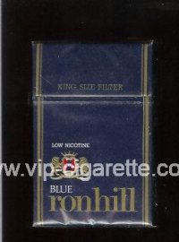 Ronhill Blue Low Nicotine cigarettes blue hard box