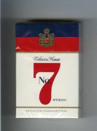 No 7 Wurzig cigarettes hard box