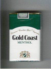 Gold Coast Menthol Premium 'Carolina Gold' Cigarettes soft box