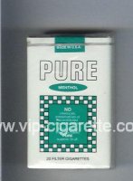 Pure Menthol filter cigarettes soft box