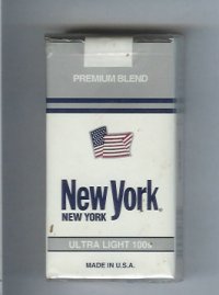 New York Premium Blend Ultra Light 100s cigarettes soft box