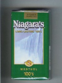 Niagara's Menthol 100s cigarettes soft box