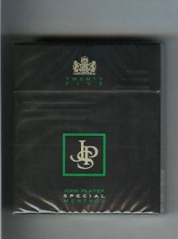 John Player Special Menthol Twenty Five black 25s cigarettes hard box