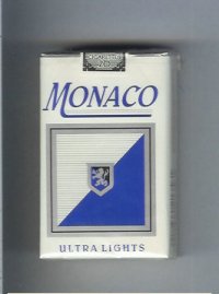 Monaco Ultra Lights Cigarettes soft box