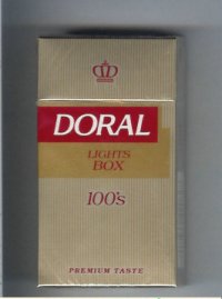 Doral Premium Taste Lights 100s cigarettes hard box Doral Premium Taste Lights 100s cigarettes hard box