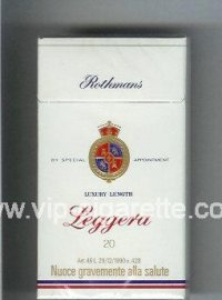 Rothmans Leggera Luxery Length 100s cigarettes hard box