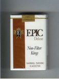 Epic Deluxe Non-Filter Kings white cigarettes soft box