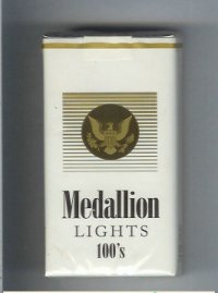Medallion Lights 100s cigarettes soft box
