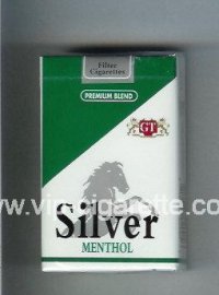 Silver Menthol Premium Blend cigarettes soft box