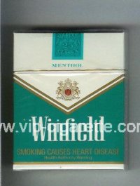 Winfield Menthol 25 Cigarettes green and white hard box