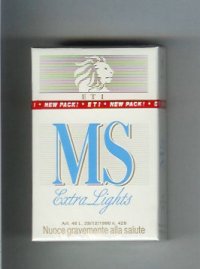 MS ETI Extra Lights cigarettes hard box