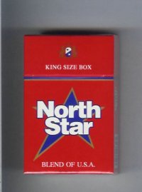 North Star Blend of USA red King Size Box cigarettes hard box