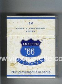 Route 66 United Lights 30 cigarettes hard box