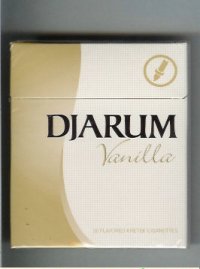 Djarum Vanilla 90s cigarettes wide flat hard box