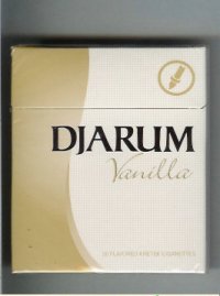 Djarum Vanilla 90s cigarettes wide flat hard box Djarum Vanilla 90s cigarettes wide flat hard box