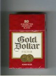 Gold Dollar 20 Cigarettes American Blend Filter red and white cigarettes hard box Gold Dollar 20 Cigarettes American Blend Filter red and white cigarettes hard box