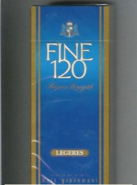 Fine 120s Super Lenght Legeres cigarettes hard box