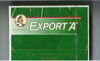 Export 'A' Macdonald 25s cigarettes green wide flat hard box