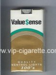 Value Sense Quality Menthol Lights 100s cigarettes soft box Value Sense Quality Menthol Lights 100s cigarettes soft box