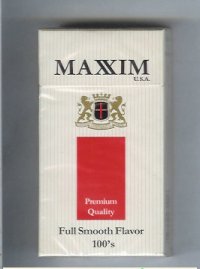 Maxim USA Premium Quality Full Smooth Flavor 100s cigarettes hard box