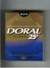 Doral Splendidly Blended Lights 25s cigarettes hard box