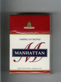 Manhattan M American Blend cigarettes hard box