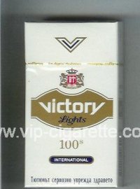Victory Lights 100s International cigarettes hard box
