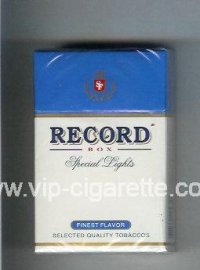 Record Special Lights Finest Flavor cigarettes hard box