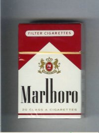 Marlboro red and white filter cigarettes hard box