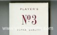 Player's No 3 Extra Quality cigarettes wide flat hard box