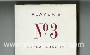 Player\'s No 3 Extra Quality cigarettes wide flat hard box