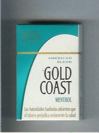 Gold Coast Menthol American Blend Cigarettes hard box