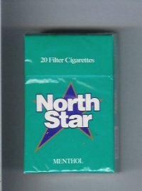 North Star Menthol green 20 Filter cigarettes hard box