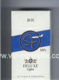 SF Deluxe Lights 100s cigarettes hard box