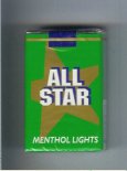 All Star Menthol Lights cigarettes