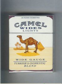 Camel Wides Lights Wide Gauge Turkish Domistic Blend cigarettes hard box