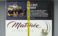 Matinee Ultra Mild 25 cigarettes wide flat hard box