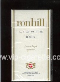 Ronhill Lights 100s cigarettes white hard box