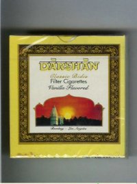 Darshan Classic Bidis Vanilla Flavored cigarettes wide flat hard box
