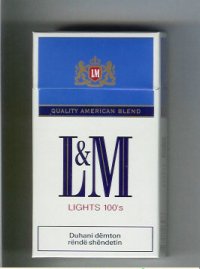 L&M Quality American Blend Lights red Lights 100s cigarettes hard box