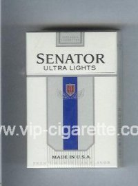 Senator Ultra Lights Premium American Flavor cigarettes hard box
