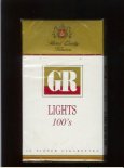 GR Selected Quality Tobaccos Lights 100s white and gold cigarettes hard box GR Selected Quality Tobaccos Lights 100s white and gold cigarettes hard box