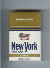 New York Premium Blend Lights cigarettes hard box