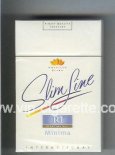 R1 Reemtsma No 1 Slim Line Minima International American Blend flat 100s cigarettes hard box